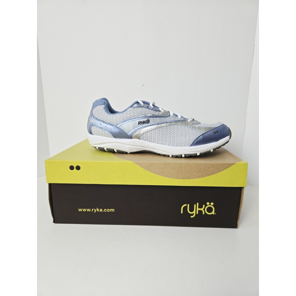 Ryka Womens Shoes NEW size 11W silver/ blue athletic shoes 751625